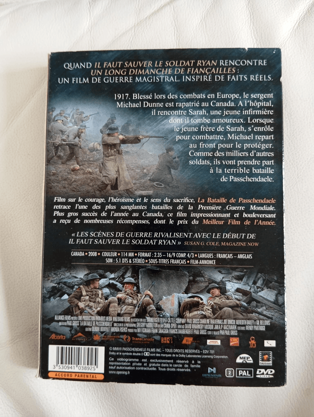 DVD La bataille de Passchendaele 