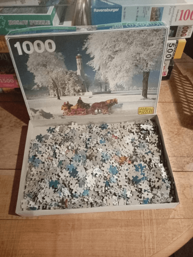 Puzzle Fame 1000 pièces traineau 