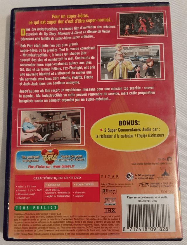 DVD Disney Les Indestructibles 