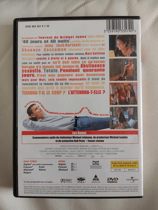 DVD 40 jours et 40 nuits 