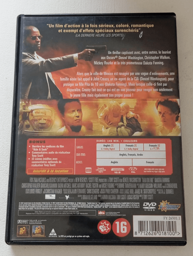 DVD Man on fire 