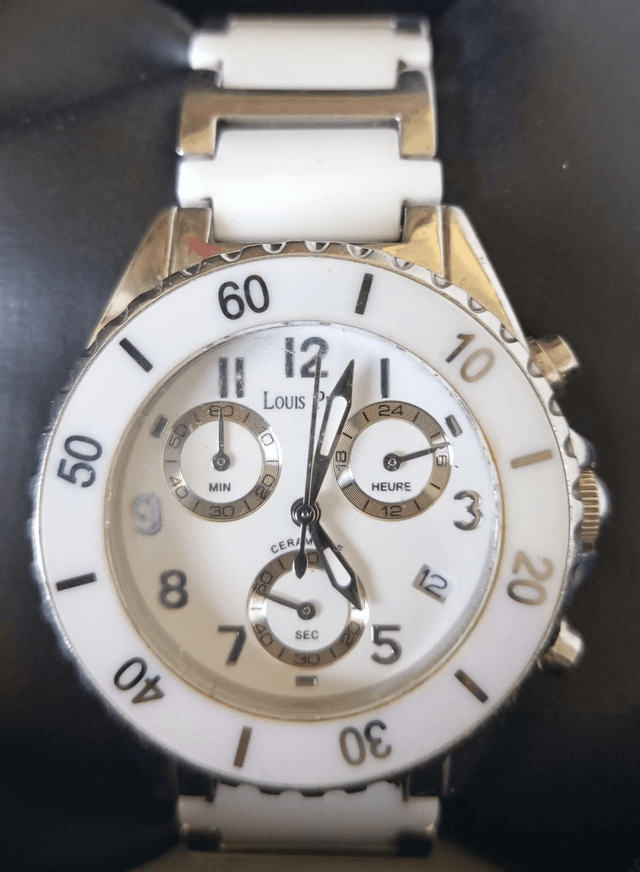 Montre Louis Pion blanche
