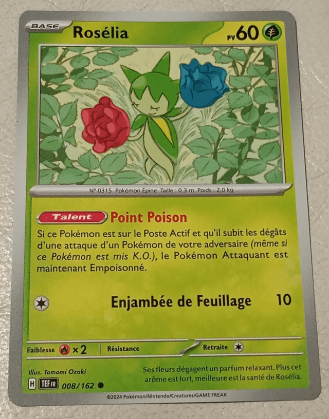 Carte pokémon Rosélia