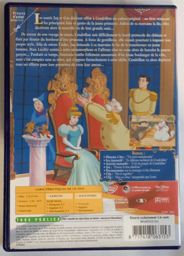 DVD Disney Cendrillon 2