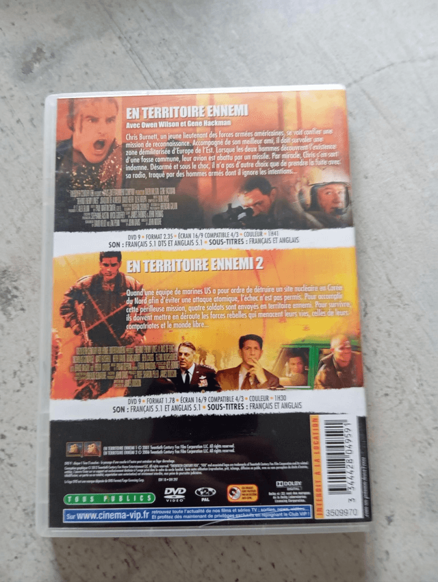 Double DVD en territoire ennemi 1 et 2