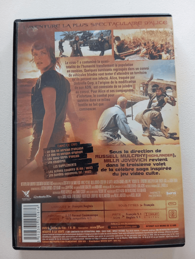 DVD Resident Evil exctinction