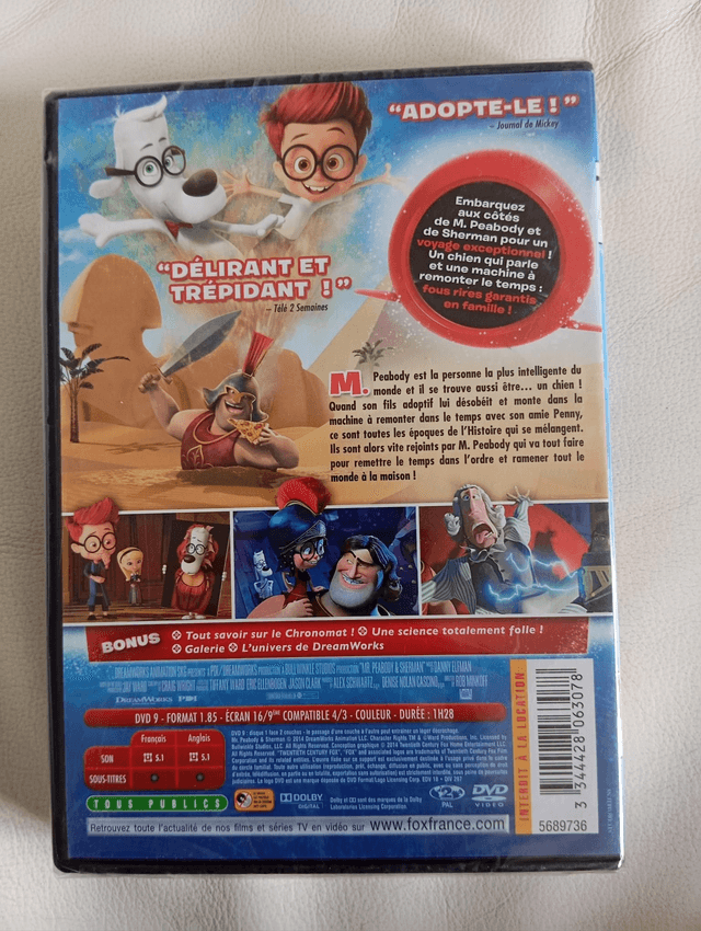 DVD Neuf Mr Peabody et Sherman 