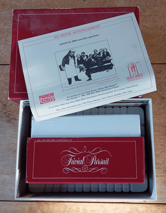 Jeu Recharge Trivial pursuit Édition Baby boomer