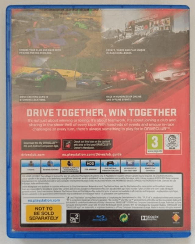 Jeu PS4 Driveclub 