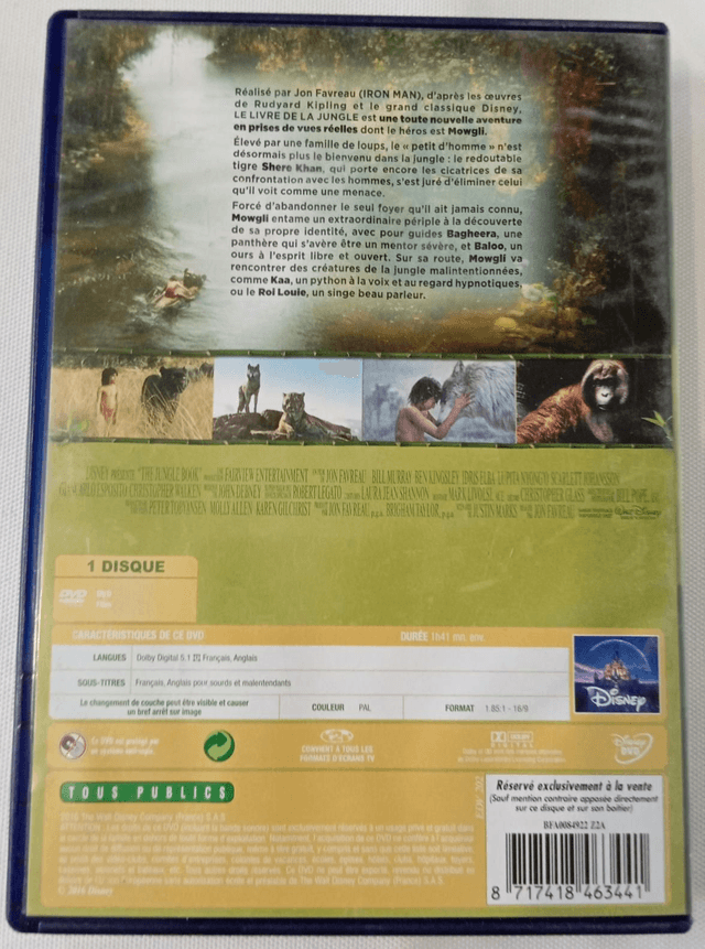 DVD Film Disney Le livre de la jungle 