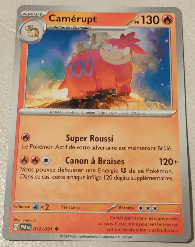 Carte pokémon Camérupt