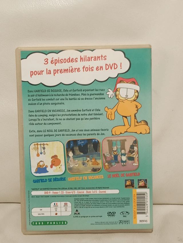 DVD Garfield en vacances