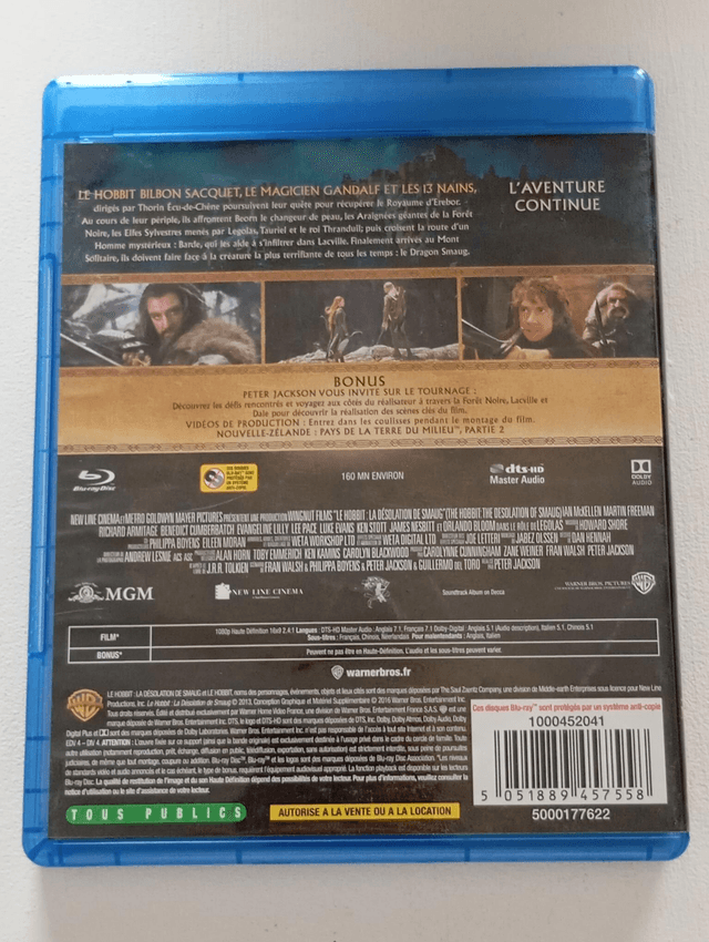 Blu Ray le hobbit désolation de Smaug 