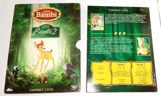 Coffret DVD Disney Bambi et Bambi 2