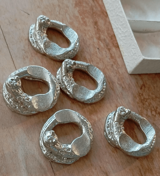 Set 5 supports à couverts métal serpent