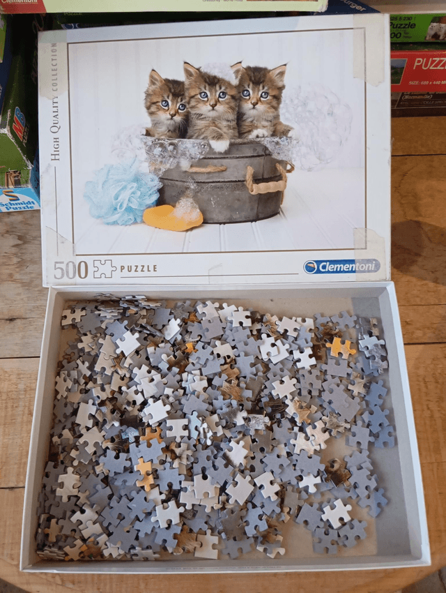 Puzzle Clementoni 500 pièces chatons baignoire 