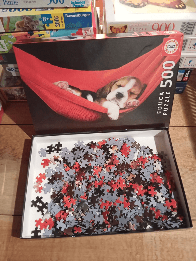Puzzle Educa 500 pièces chien hamac