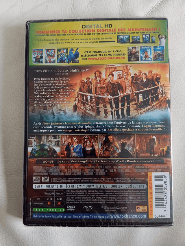 DVD Neuf Percy Jackson La mer des monstres 