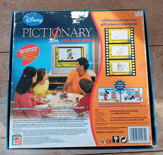 Jeu Pictionary Disney Dvd