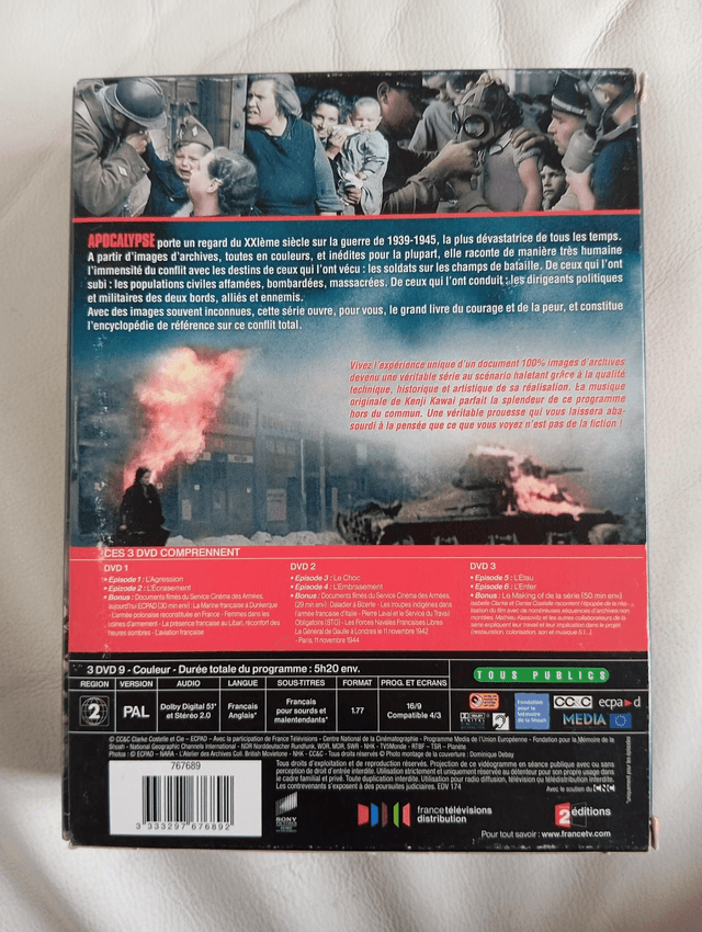 Coffret 3 DVD Apocalypse La 2eme guerre mondiale 