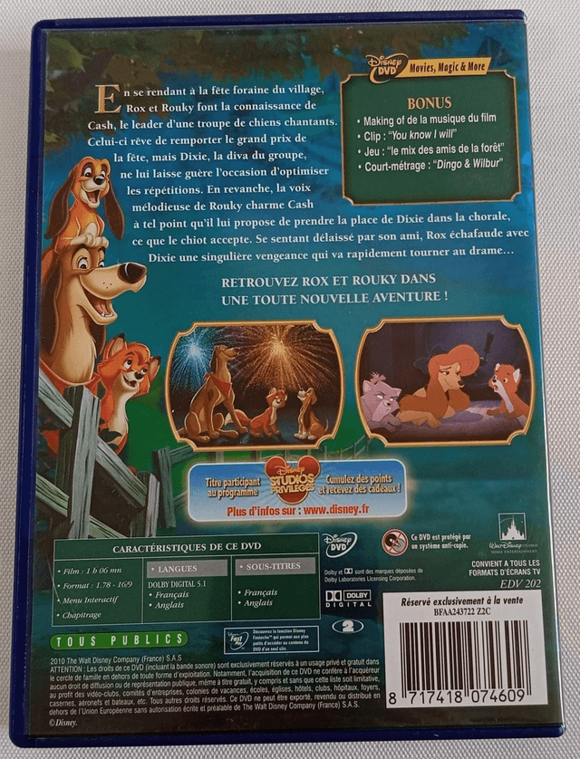 DVD Disney Rox et Rouky 2
