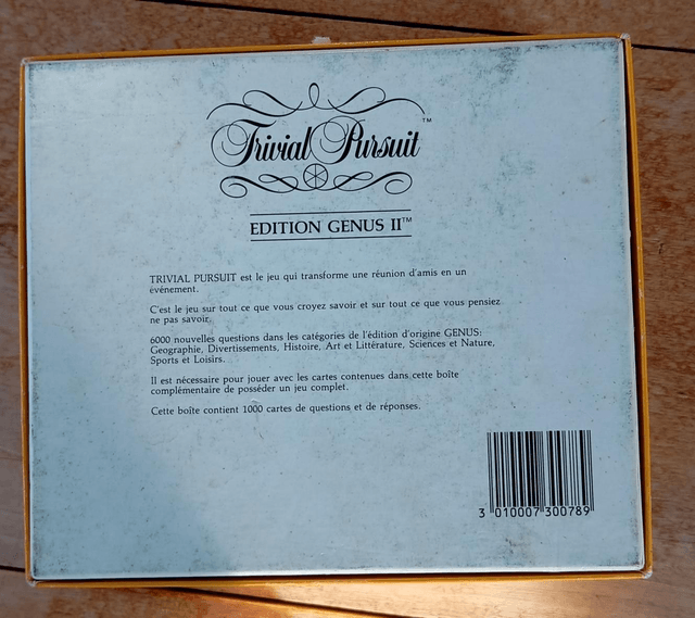 Jeu recharge Trivial pursuit Édition Genus II 