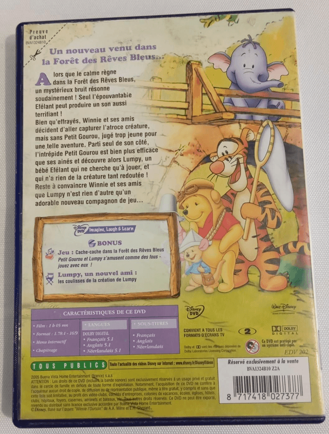 DVD Disney Winnie l'ourson et l'éfélant 