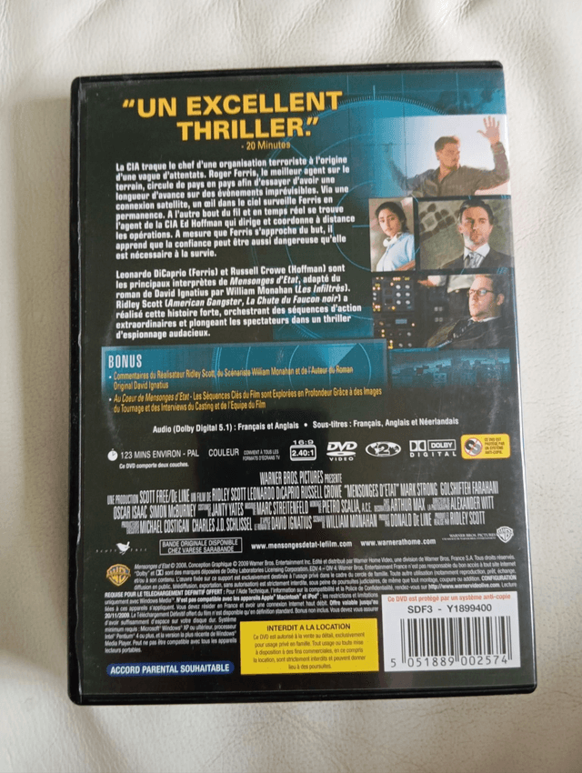 DVD mensonges d'état 