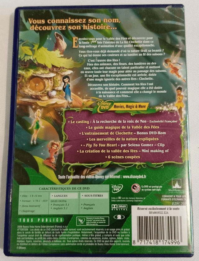 DVD Disney La fée clochette 