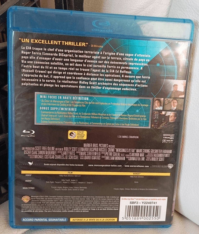 Blu ray Mensonges d'état 