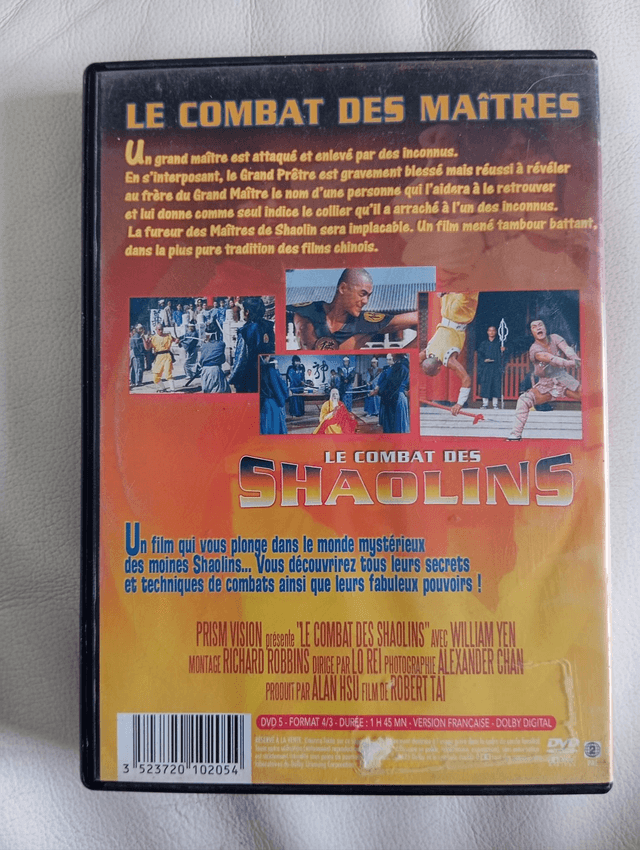 DVD Le combat de Shaolin