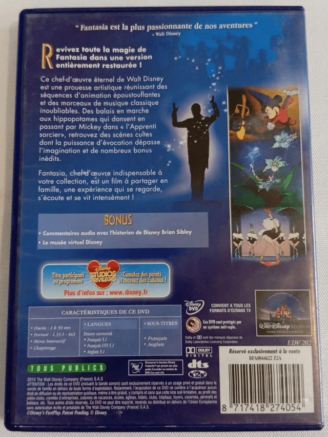 DVD Disney Fantasia 