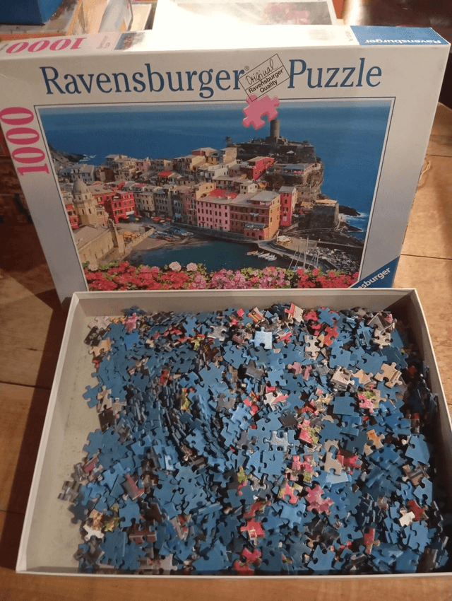 Puzzle ravensburger 1000 pièces port coloré