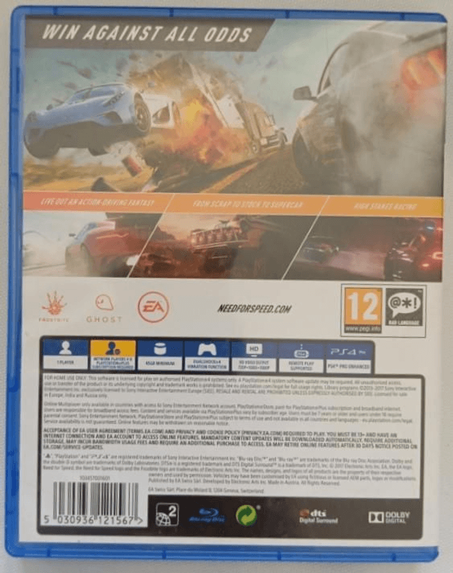 Jeu PS4 Need for speed Payback 