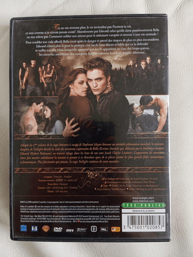 DVD Twilight chapitre 2 tentation 