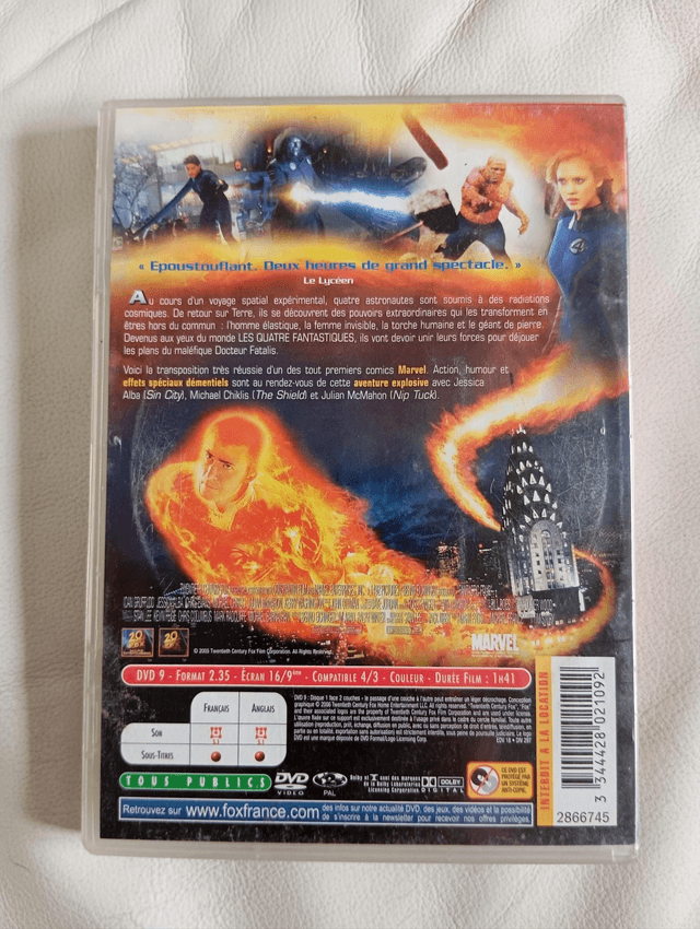 DVD les 4 fantastiques 