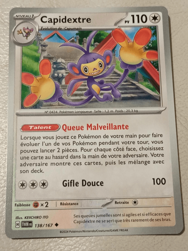 Carte pokémon Capidextre 