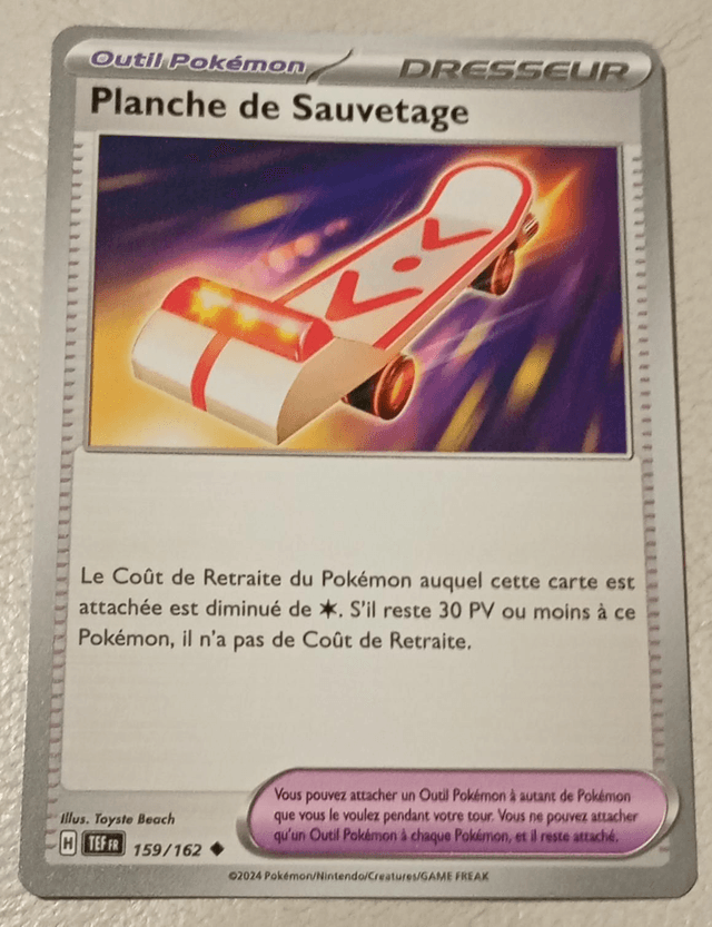 Carte pokémon Planche de sauvetage 