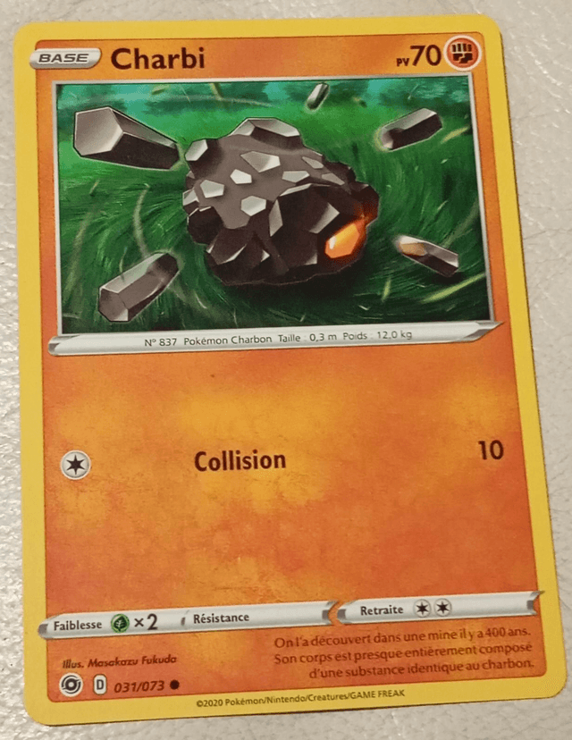Carte pokémon Charbi 