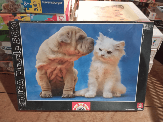 Puzzle Educa 500 pièces chien et chat